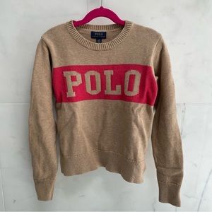 Brown and Red Girl’s Polo Sweater
